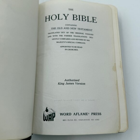 Holy Bible Concordance KJV Red Letter Edition 1973 Red Cover Word Aflame Press - Picture 7 of 12